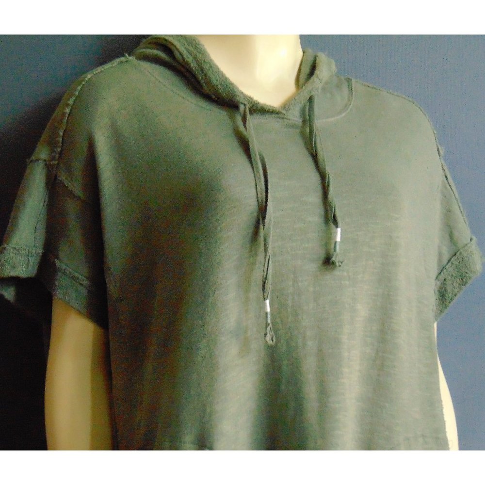 Saturday Sunday Olive Oversized Hoodie Top XS - Picture 2 of 7